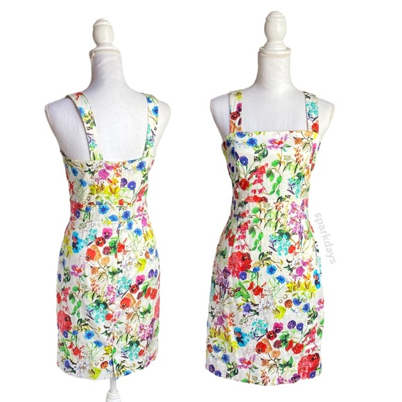 Sandro Ferrone Dresses & Skirts - Sandro White Floral Midi Bodycon Strappy Dress |